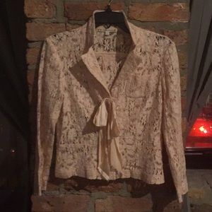 Nanette Lepore Blush colored Lace Blouse